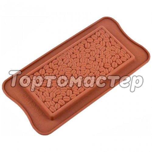 Форма силиконовая для шоколада Плитка Кофейные зёрна сф-8