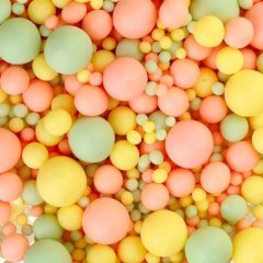 Посыпка кондитерская из дутого риса "Жёлто-оранжево-изумрудный микс" 50 г 079 (М)  46085