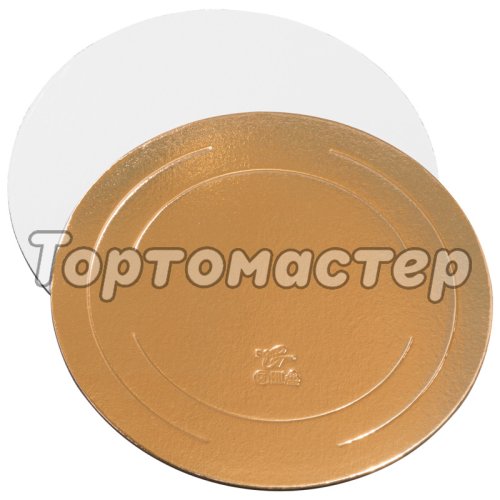 Подложка под торт Золото/Белый ForGenika 3,2 мм 30 см ForG BASE 3,2 G/P D 300 S