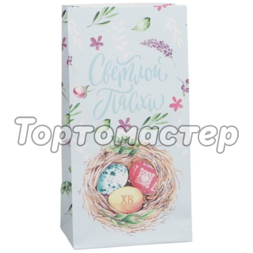 Пакет бумажный для сладостей "Пасха" 10×19,5×7 см 7355716