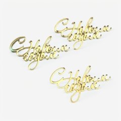 Набор топперов декоративных акриловых "С Новым годом" 6х3 см , 400 ₽ Набор топперов декоративных акриловых "С Новым годом" 6х3 см