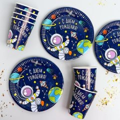 Набор бумажной посуды "Космос" 7105119, 319 ₽ Набор бумажной посуды "Космос" 7105119