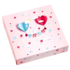 Коробка на 16 конфет с окошком "Любовь" 17,7х17,7х3,8 см 5 шт КУ-519