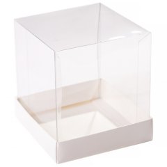 Коробка для сладостей прозрачная 18х18х22 см У00650