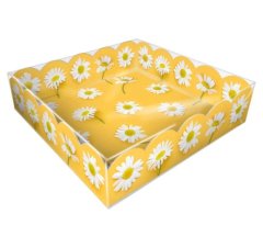 Коробка для сладостей с окошком Ромашки 11,5х11,5х3 см "КУ-00762   КУ-762 "