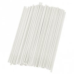 Палочки для кейк-попс бумажные Белые 15 см 100 шт Б-1