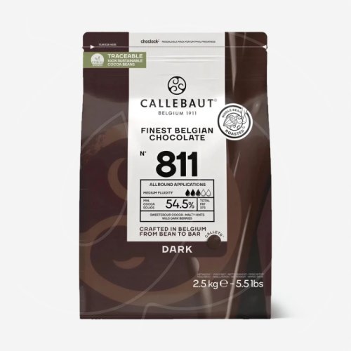 Шоколад тёмный CALLEBAUT 54,5% 500 г 811NV-595,  811-RT-U71