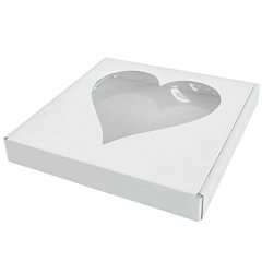 Коробка для Печенья/конфет с Фигурным окном "Сердце" 1шт УПП-1-СР
