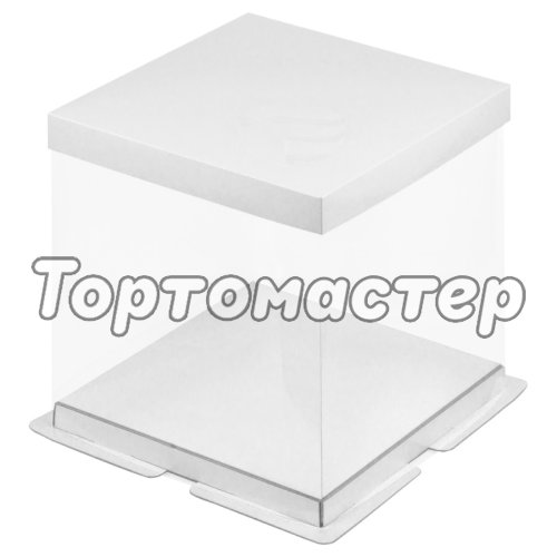 Коробка для торта белая 40х40х35 см 22201