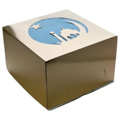 Коробка для торта с окном Золото "Мечеть" 30х30х19 см 016115