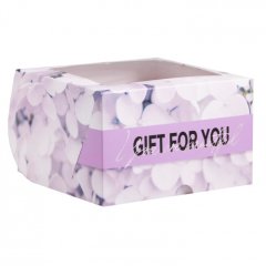 Коробка на 4 капкейка с окном "Gift for you" 16х16х10 см 5283120
