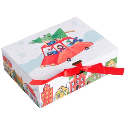 Коробка для сладостей "Зимний Городок" 16,5х12,5х5 см 6919086