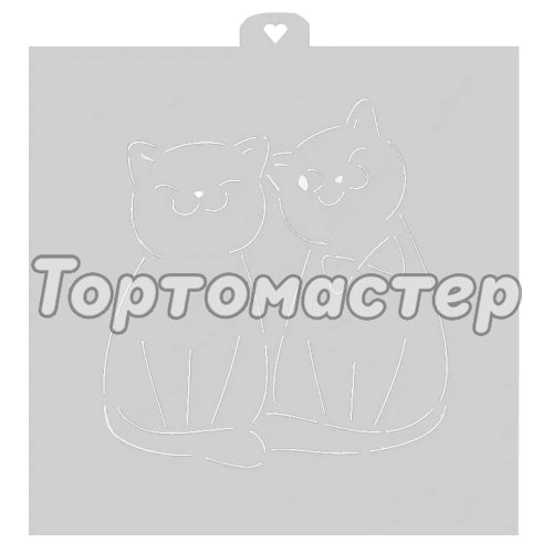 Трафарет LUBIMOVA Влюблённые котики LC-00010256