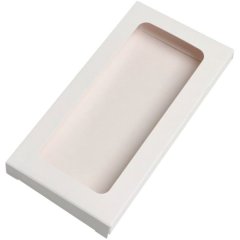 Коробка для шоколадной плитки Белая 16х8х1,5 см ForGenika Chocolate Window White 50 шт ForG CHOCO I W W 160*80*15 ST