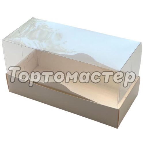 Коробка для кекса с прозрачной крышкой 18х8х9 см 073030