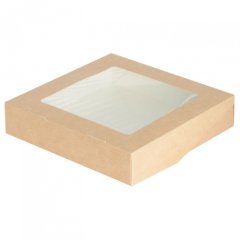 Коробка для печенья/конфет с окном Крафт 20х20х4 см ECO Tabox PRO 1500