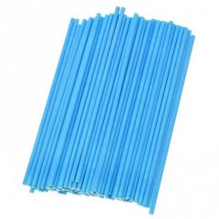 Палочки для кейк-попс бумажные Голубые 15 см 100 шт Б-2